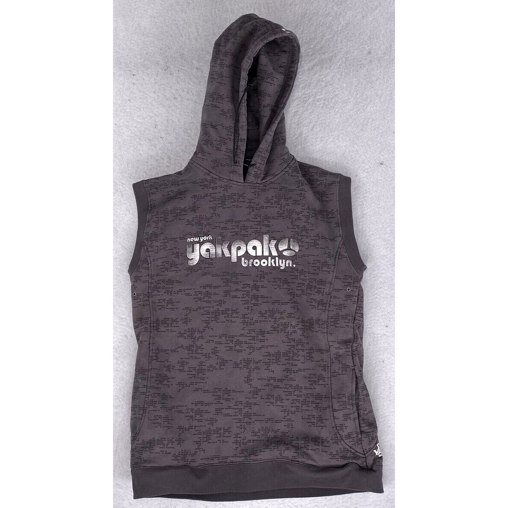 Yak Pak Brooklyn Sleeveless Hoodie Size 160 Japan Market Dance Yakpak Gray Vest